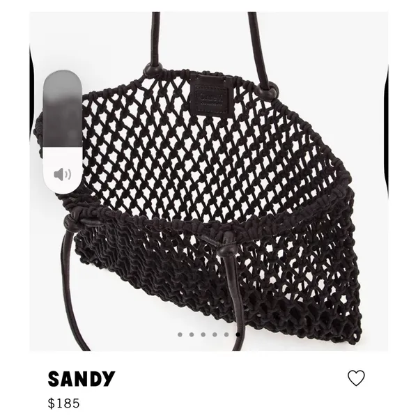 Clare V Black Sandy Tote Bag Cotton Rope Macrame Leather Handles NWT - Image 13