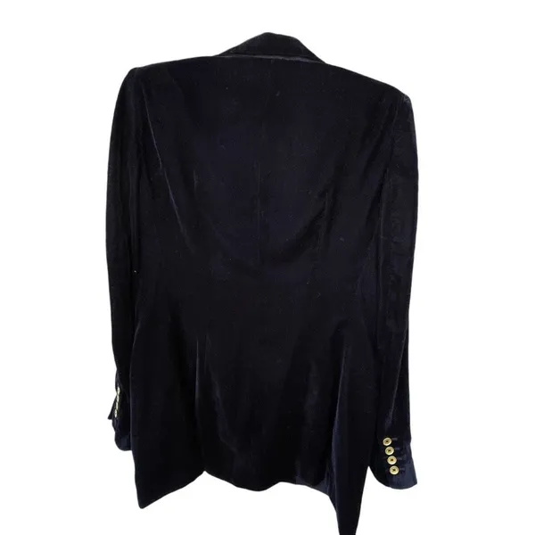 Donna Karan New York size 8 black velvet jacket. - Image 3