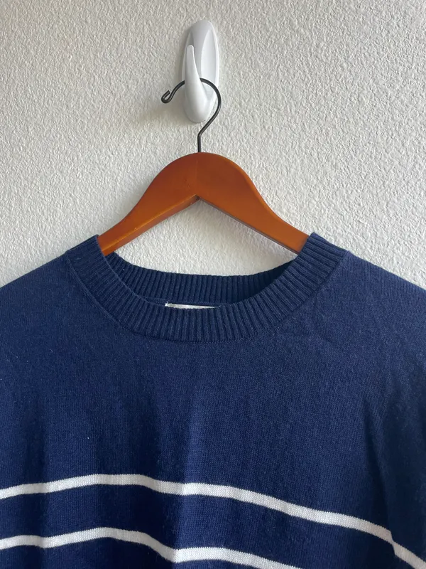 Z Supply Blue & White Striped Sweater - Image 4