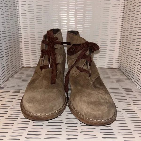 Clarks Artisan Brown Suede Lace Up Ankle Boots Block Heel Womens 8.5 M 261204304 - Image 6