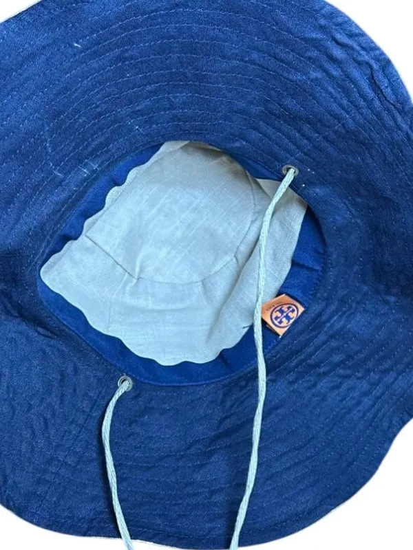 Tory Burch Adjustable Wide Brim Sun Hat Khaki Safari Beach Resort Hat - Image 8