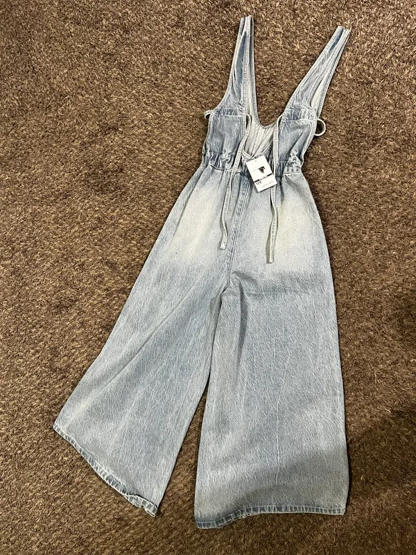 Free People Alora denim Jumpsuit - Image 5