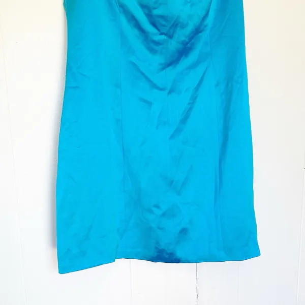 Retrofête NWT Janessa Dress Aqua Blue Mini Cocktail Square Neck Thin Strap Large - Image 6
