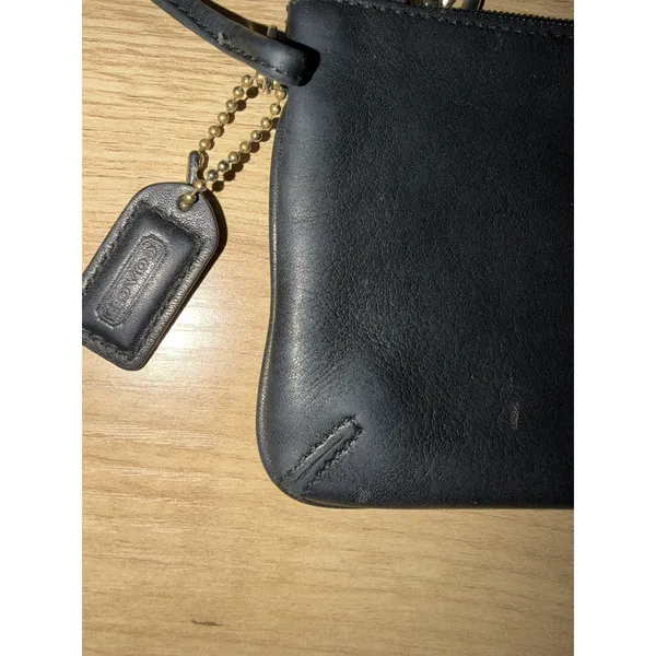 Coach Black Leather Wristlet Coin Purse M - Image 3