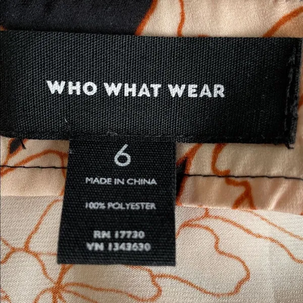 Who What Wear A-Line Skirt - Black and Pink Floral - Image 6