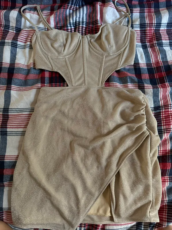 White Fox Sparkle Mini Dress - Image 3