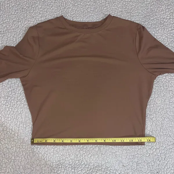 Cropped Long Sleeve Brown Size M - Image 6