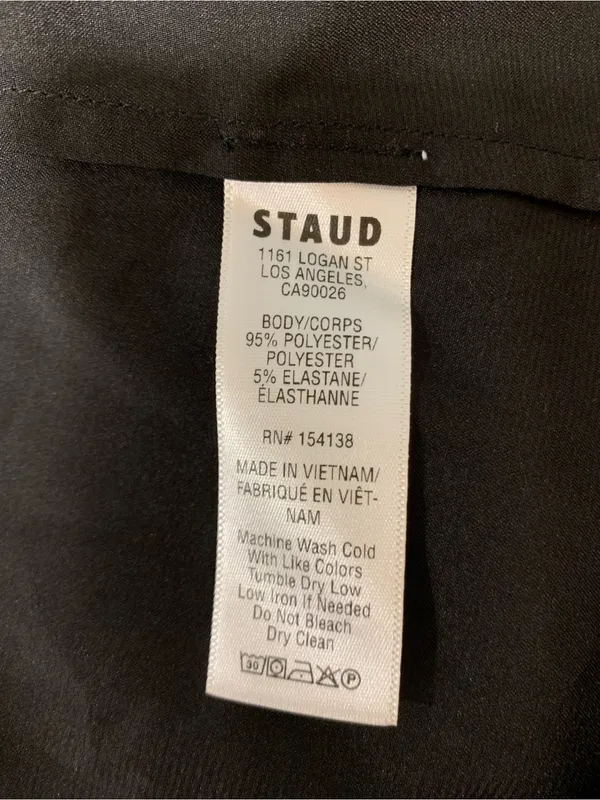 Staud Black Slip Dress - Size Small - Image 4