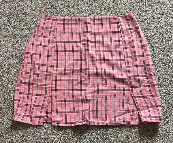 SheIn Plaid Pink Skirt - Image 4