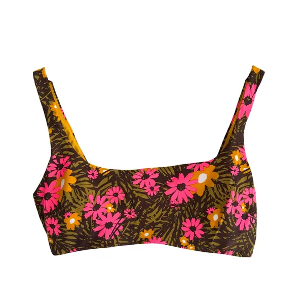 Aerie‎ Women XL Retro Floral Scoop Bikini Top Pink Orange Brown 2309-215 NWT - Image 10