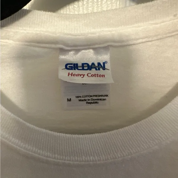 Gildan White Heavy Cotton T-Shirt - Image 2