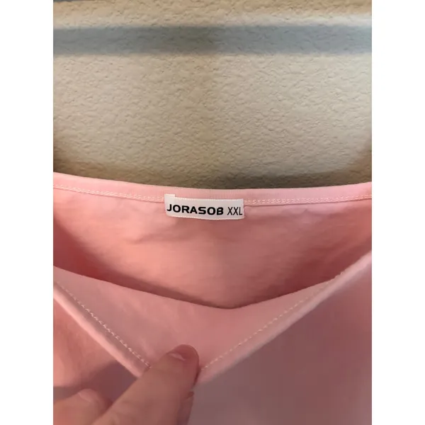 JORASOB Pink Square Neck Sleeveless Bodysuit Tank Top Plus Size‎ XXL Snap Crotch - Image 3