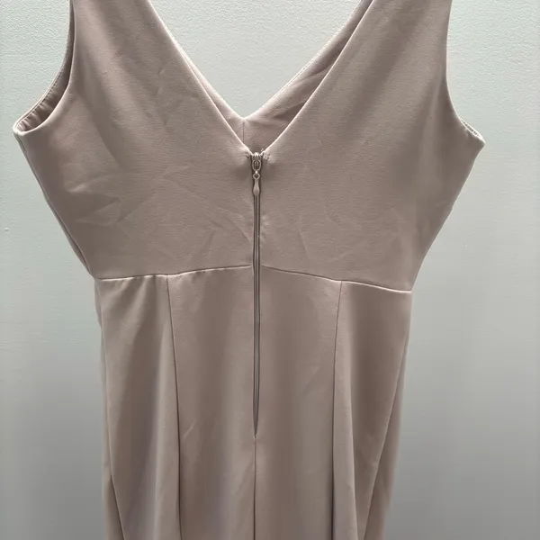 Show Me Your Mumu Neutral Beige V-Neck Trumpet Gown - Image 7