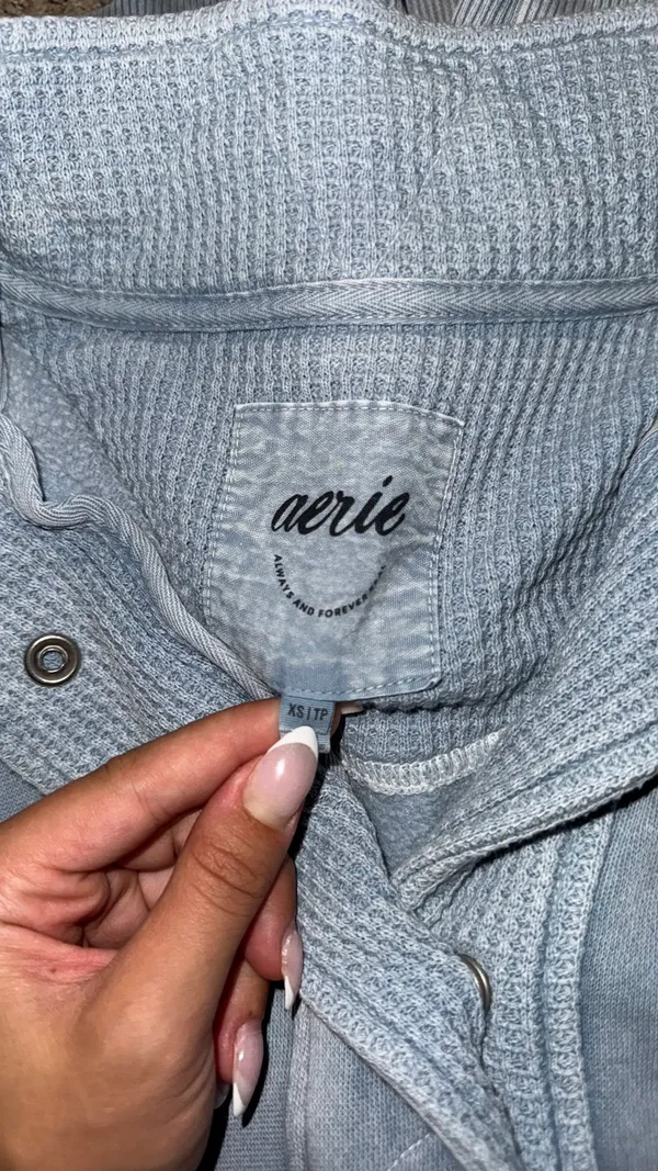 Aerie Light Blue Quarter-Zip - Image 8