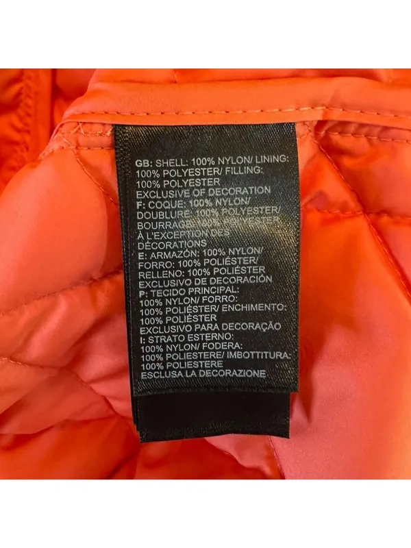 The North Face ThermoBall Eco Jacket Womens L Orange Quilted Insulated Puffer - Image 7
