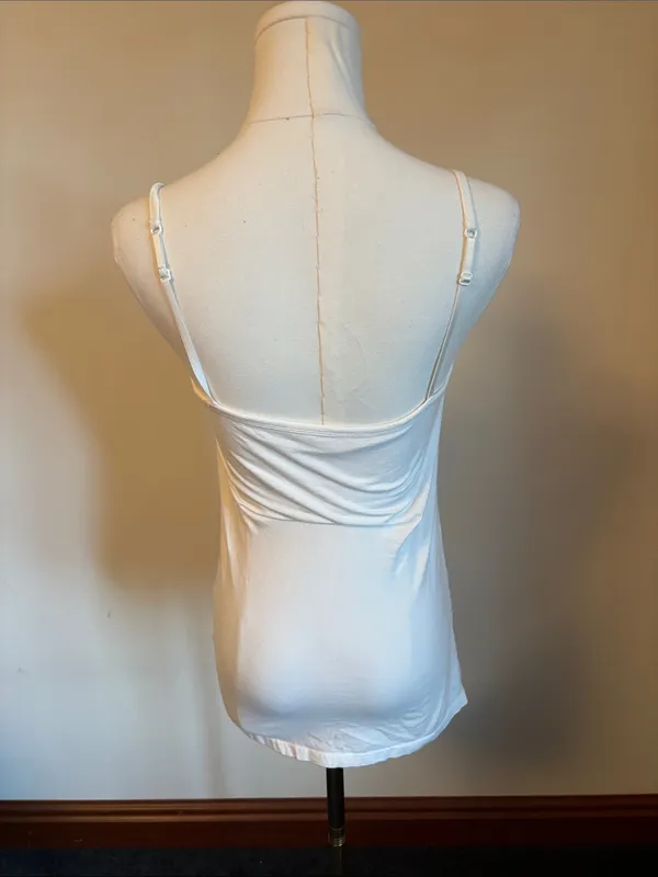 Classic White Spaghetti Strap Tank Top - Women's - Image 4