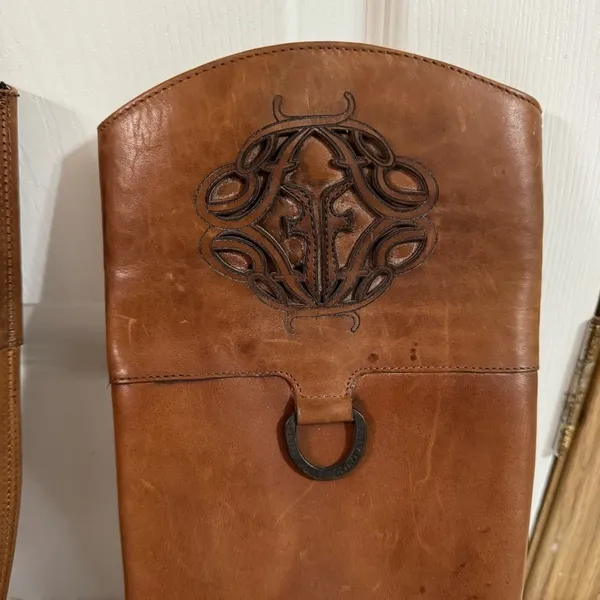 Frye Brown Leather Knee High Cowgirl Boots Size 6.5 - Image 6