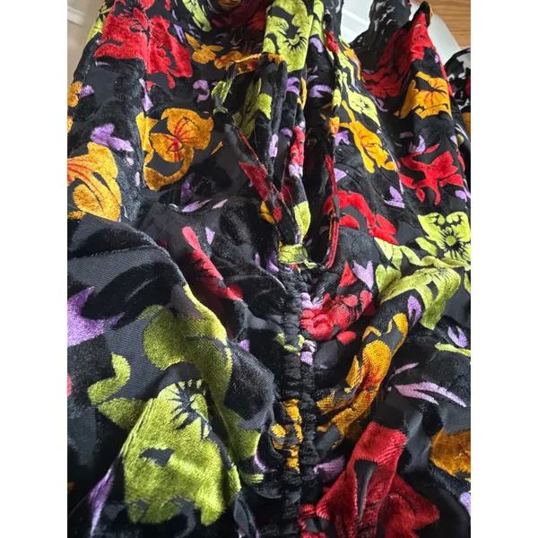 Milly Gynn Burnout Velvet Midi Dress Size 2 Romantic Fairy Whimsigoth Wedding - Image 6