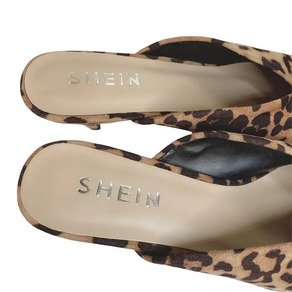 Pointed leopard print retro Low MULE 2” Sz 5.5‎ Brown - Image 6