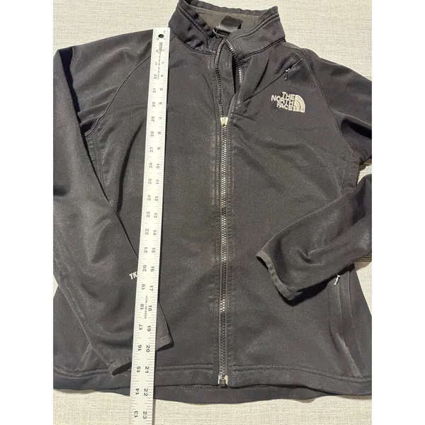 The North Face TKA Stretch Softshell Jacket Womens small Black Full Zip Coat‎ - Image 2