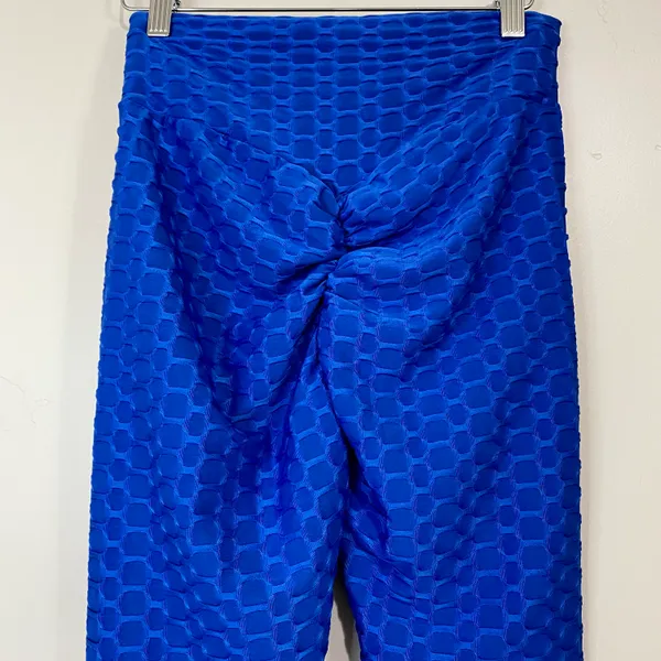 Women’s Butt Lifting Yoga Activewear Pants Leggings Blue NWT TikTok Leggings - Image 7