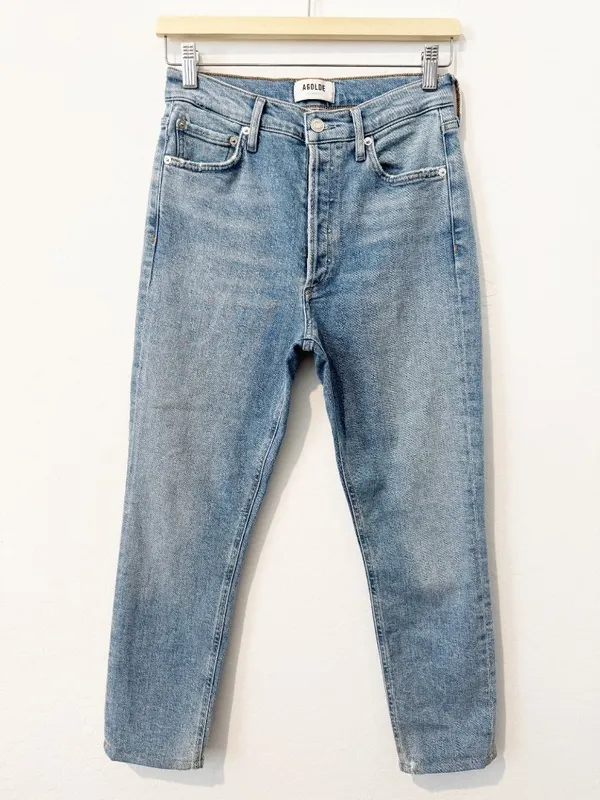 Agolde Nico Jeans Size 26‎ Blue Embark Wash High Rise Slim Old Money Minimalist - Image 4