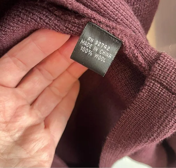 Juliana Collezione 100% Wool Burgundy Top Coat - Image 7