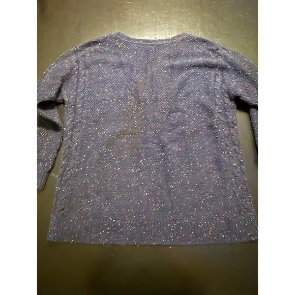 Tommy Hilfiger Womens XL Navy‎ Blue Confetti Cable Knit Pullover Sweater - Image 5