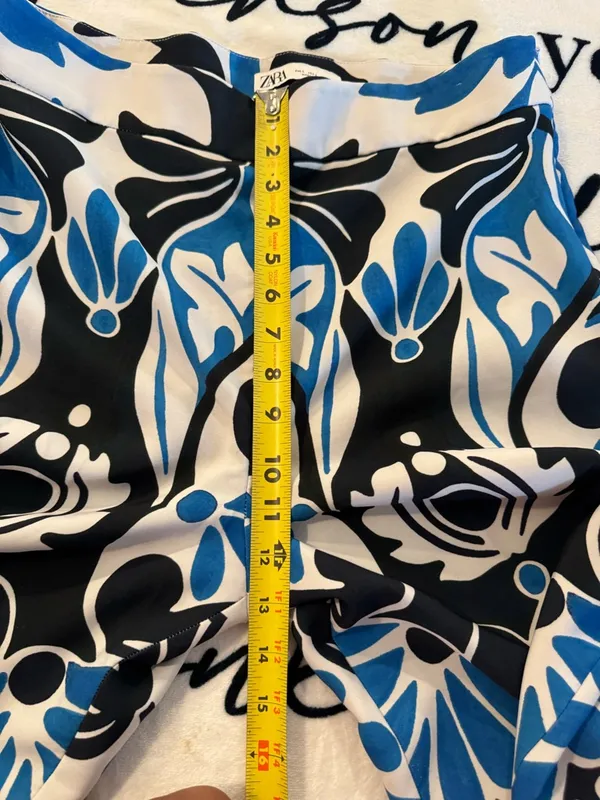 ZARA Floral Printed Pants Women’s Size L - Image 8