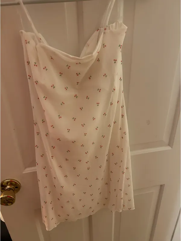 Cherry Mini Dress White Size M - Image 2