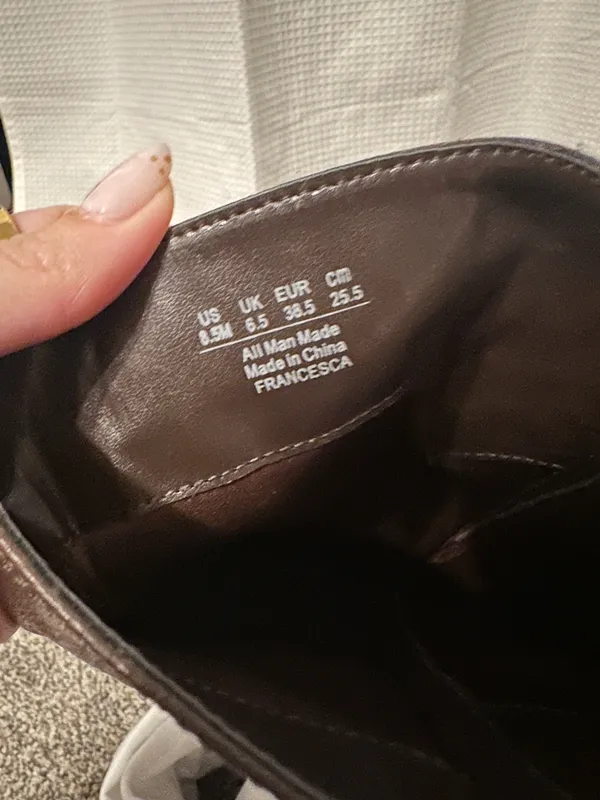Brown Leather Boots Size 8.5 - Image 2