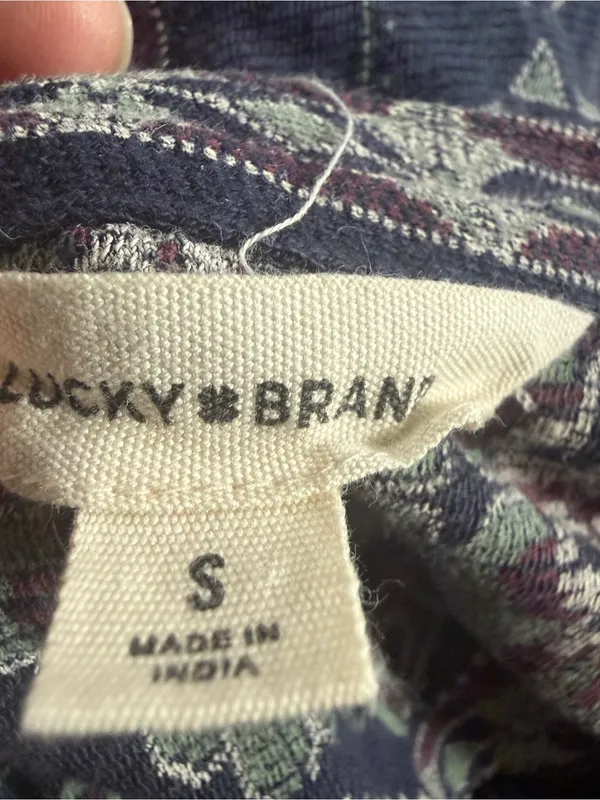 Lucky Brand Navy Blue Shirt Size S - Image 3