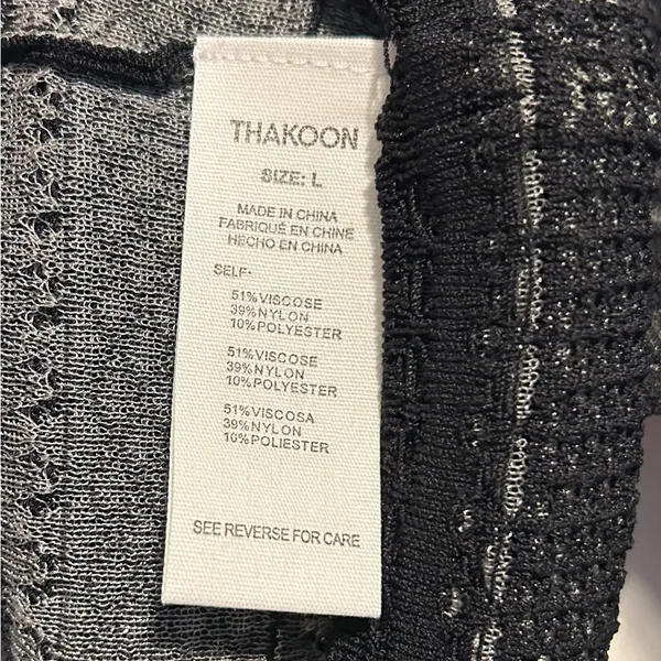 NWT Large Thakoon Black Lace Jacquard Women's Top - Image 6