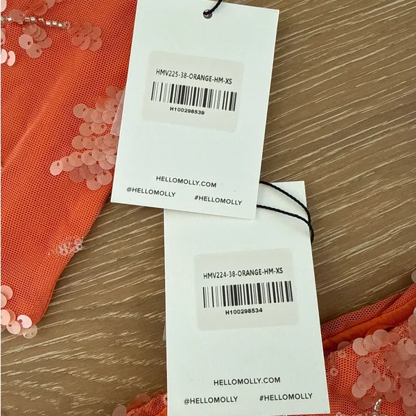 Hello Molly Sunkissed Oasis Mini Skirt Halter Top Set Size XS in Orange - Image 3