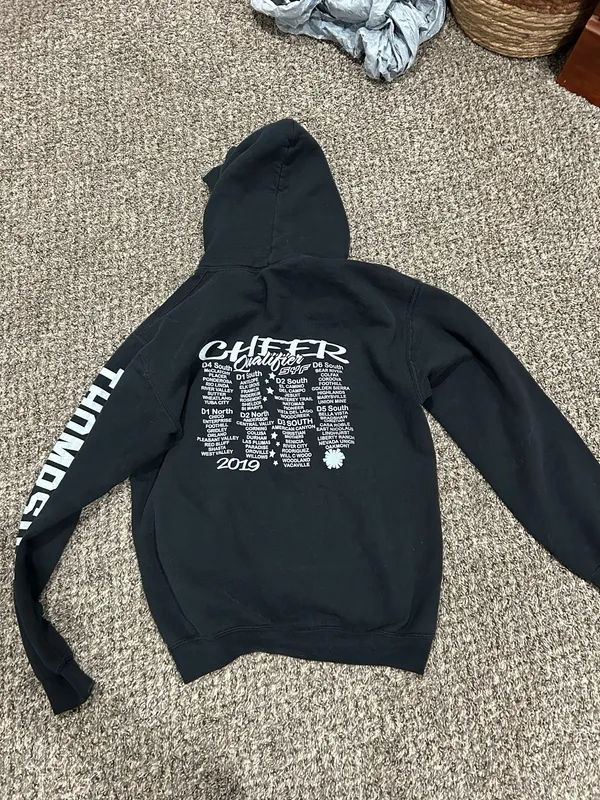 Cheer Hoodie Black Size XS - Image 4