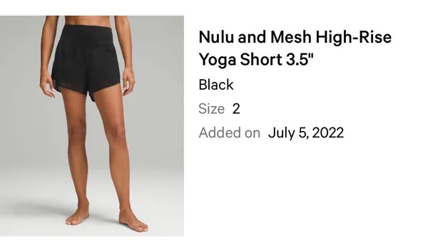 Lululemon hulu mesh high rise yoga shorts - Image 6