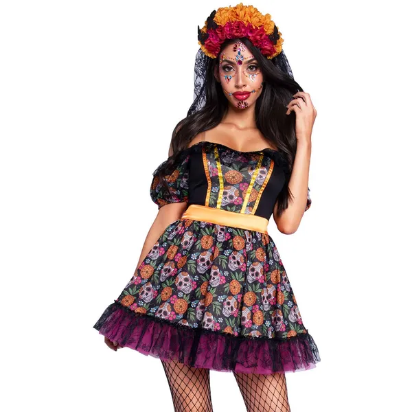 NEW Leg Avenue Marigold Catrina Day of the Dead Costume Size Medium - Image 4