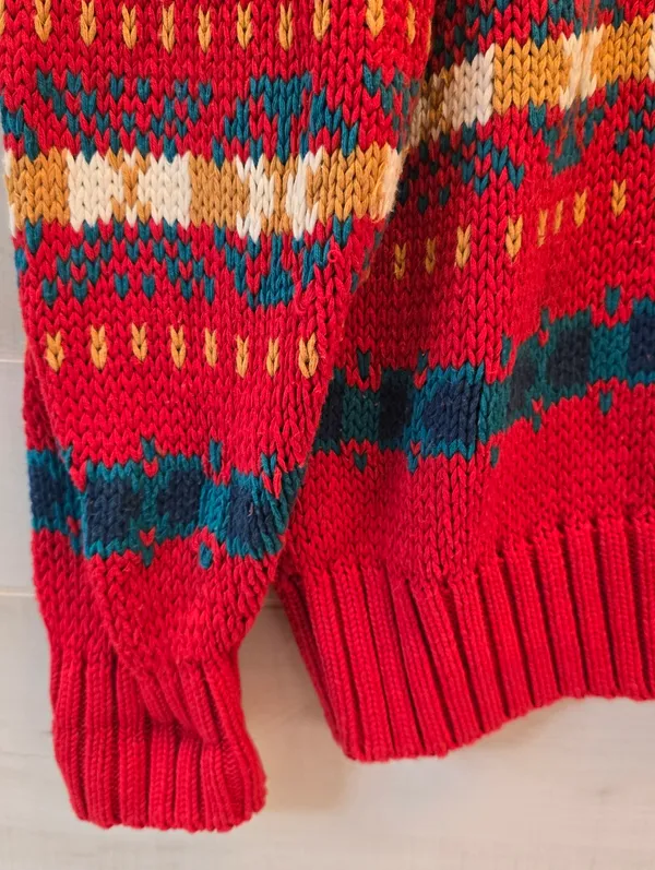 {XL} Vintage GAP Nordic Fair Isle Chunky Knit Sweater Holidays Festive - Image 2