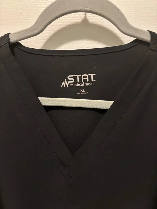 Stat medical wear black scrub top - Image 3