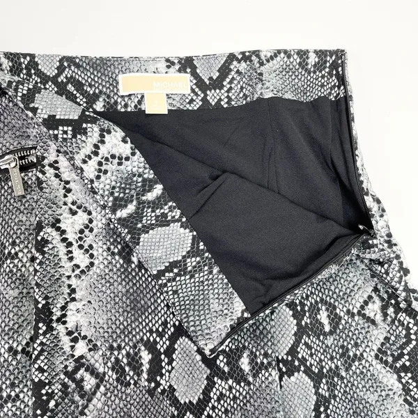 Michael Kors Office Siren Skirt Womens 4 Snakeskin Print Mobwife‎ Grunge Retro - Image 5