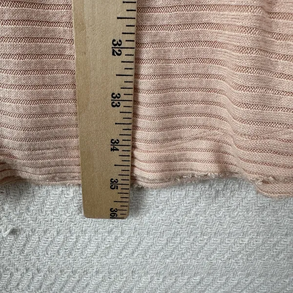 Free People Womens Medium Top Sweater Ribbed Sweater Stretch Long‎ Sleeve Cutout - Image 5