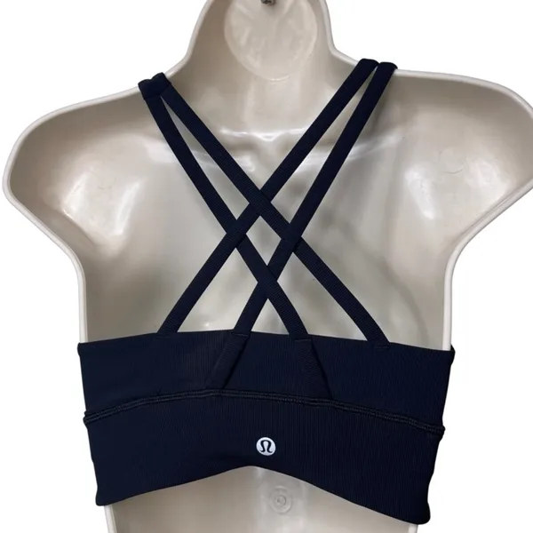 Lululemon Energy Bra High Neck Long Line Medium Support B-D Cup sz 4 - Image 2
