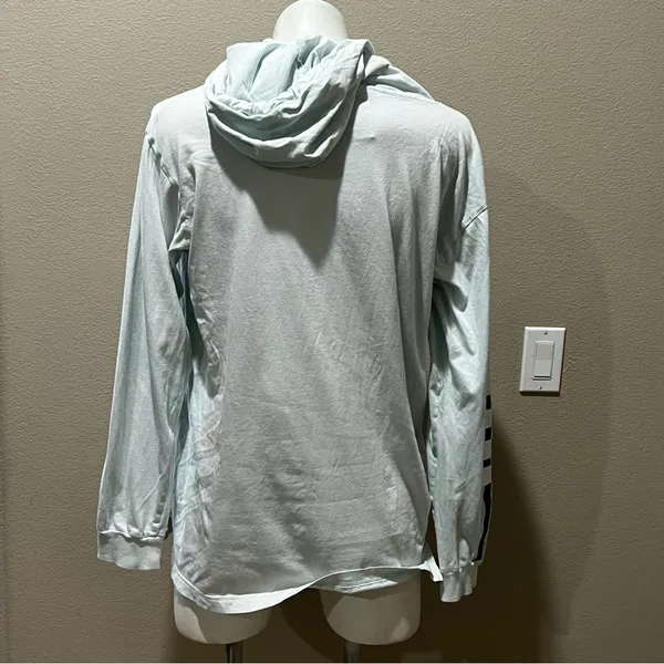 Pink Victoria’s Secret light blue hooded t-shirt - Image 3