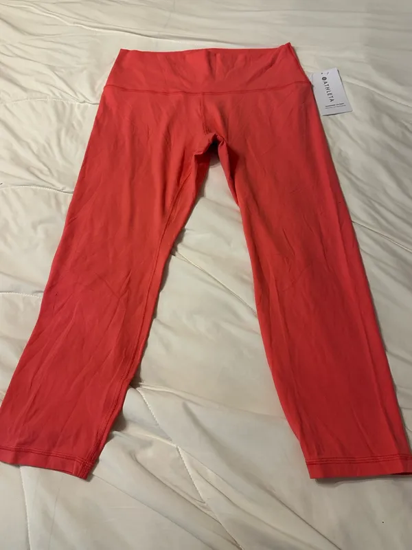 Athleta Coral Pink High-Rise Transcend 7/8 Tights - Performance - NWT - Size 1X - Image 4
