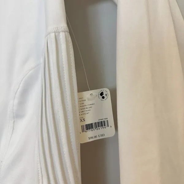 FREE PEOPLE Movement Playin For Keeps Zip Jacket in White Combo Size X-Small NWT - Image 4