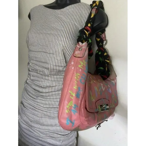 Coach w hand customized by me w applique street ar - Image 5