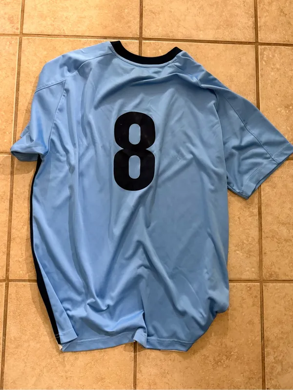 Kansas City Soccer Jersey #8 – Light Blue/White - Image 2