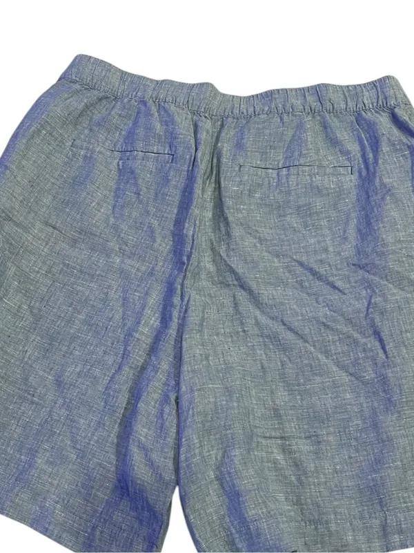 LOFT High-Waisted Blue Linen-Blend Pleated 16 - Image 2