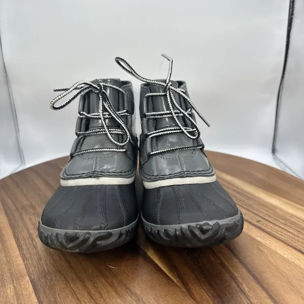 Sorel Out N‎ About Rain Duck Boot Gray Waterproof Travel Outdoors Women's 7 - Image 4