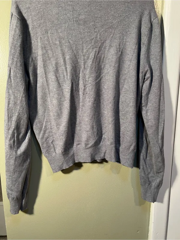 Cielo Women’s Size XL Cardigan Sweater Light Gray Button Crewneck Long Sleeve - Image 9